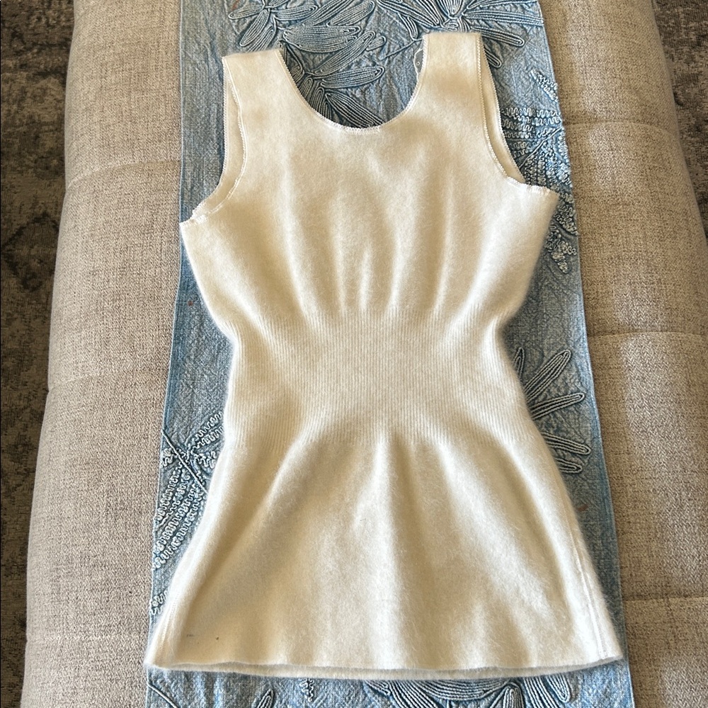SCHENK MODELLE SILKY -TOUCH  LACE TRIM ANGORA  TOP/VEST MADE IN GERMANY SZ S - Picture 7 of 14